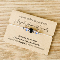 Shungite Amplified INTENTION Anklet/Bracelet - Angel Aura Quartz