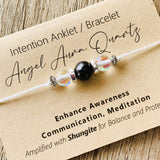 Shungite Amplified INTENTION Anklet/Bracelet - Angel Aura Quartz