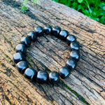 Authentic Shungite Cube Bead Bracelet (Medium)BCUBE03