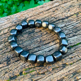 Authentic Shungite Cube Bead Bracelet (Large)BCUBE05