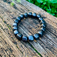 Authentic Shungite Cube Bead Bracelet (Large)BCUBE05