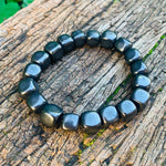 Authentic Shungite Cube Bead Bracelet (Extra Large)BCUBE07