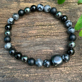 Shungite Amplified Chakra PROTECTION / BOUNDARIES Bracelet ~ Large+ [#26]