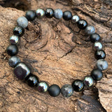 Shungite Amplified Chakra PROTECTION / BOUNDARIES Bracelet ~ Medium [#30]