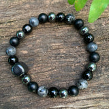 Shungite Amplified Chakra PROTECTION / BOUNDARIES Bracelet ~ Medium [#36]