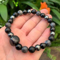 Shungite Amplified Chakra PROTECTION / BOUNDARIES Bracelet ~ Medium [#36]