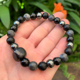 Shungite Amplified Chakra Bracelet PROTECTION / BOUNDARIES ~ Medium [#36]