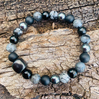 Shungite Amplified Chakra Bracelet [#22P] ~ PROTECTION / BOUNDARIES ~ Medium