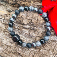 Shungite Amplified Chakra Bracelet [#22P] ~ PROTECTION / BOUNDARIES ~ Medium