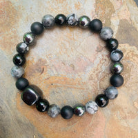 Shungite Amplified Chakra Bracelet [#22P] ~ PROTECTION / BOUNDARIES ~ Medium