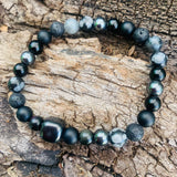 Shungite Amplified Chakra Bracelet [#24P] ~ PROTECTION / BOUNDARIES ~ Extra Large