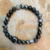 Shungite Amplified Chakra Bracelet [#24P] ~ PROTECTION / BOUNDARIES ~ Extra Large