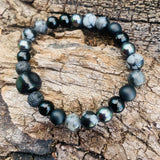 Shungite Amplified Chakra Bracelet [#26P] ~ PROTECTION / BOUNDARIES ~ Medium+