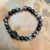 Shungite Amplified Chakra Bracelet [#26P] ~ PROTECTION / BOUNDARIES ~ Medium+