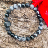 Shungite Amplified Chakra Bracelet [#28P] ~ PROTECTION / BOUNDARIES ~ Large