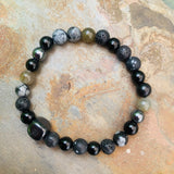 Shungite Amplified Chakra Bracelet [#30P] ~ PROTECTION / BOUNDARIES ~ Large