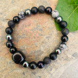 Shungite Amplified Chakra Bracelet [#36P] ~ PROTECTION / BOUNDARIES ~ Medium+