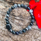 Shungite Amplified Chakra Bracelet [#36P] ~ PROTECTION / BOUNDARIES ~ Medium+