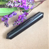 Polished Shungite Massage Wand - Bilateral