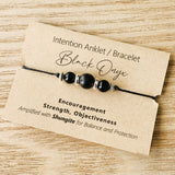 Shungite Amplified INTENTION Anklet/Bracelet - Black Onyx