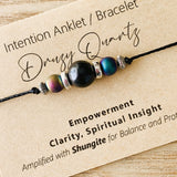 Shungite Amplified INTENTION Anklet/Bracelet - Druzy