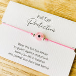 EVIL EYE PROTECTION ~ Adjustable Anklet/Bracelet ~ Pink