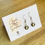 Shungite Earrings [Resin] - Gold Highlights SMALL