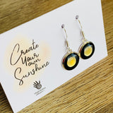 Shungite Earrings [Resin] - Gold Highlights LARGE