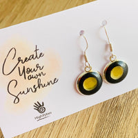 Shungite Earrings [Resin] - Gold Highlights LARGE