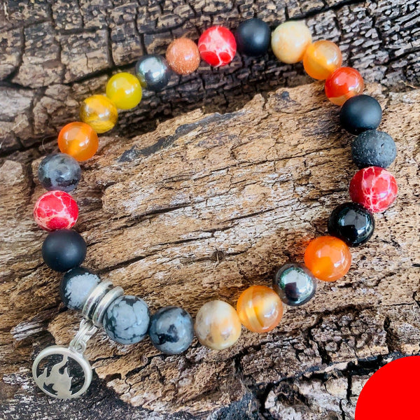 ELEMENT Bracelet [#1F] ~ FIRE ~ Aries . Leo . Sagittarius ~ [medium+]