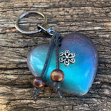 HARMONIC HEART Keyring/Bag Charm ~ Orgone/Shungite in Resin  ~ #1 FLOWER