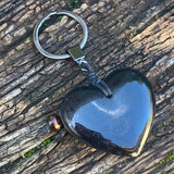 HARMONIC HEART Keyring/Bag Charm ~ Orgone/Shungite in Resin  ~ #7