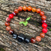 Shungite Amplified ROOT Chakra Bracelet ~ Small [#36]