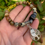 Shungite Amplified SOLAR PLEXUS Chakra Bracelet ~ Tree of Life and CREATE Charms ~ Small [#30]