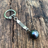 SHUNGITE Keyring ~ SOLID 18mm Shungite Sphere