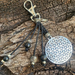 Shungite amplified Keyring/Charm ~ FLOWER OF LIFE