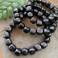 Authentic Shungite Cube Bead Bracelet (Extra Large) - BSC10