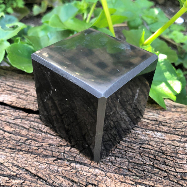 100% Authentic Solid Shungite CUBE 60mm - POLISHED