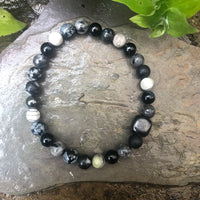 Shungite Amplified Chakra PROTECTION / BOUNDARIES Bracelet ~ Extra Large [#24]