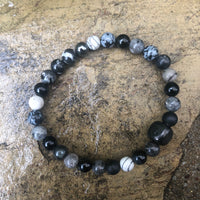 Shungite Amplified Chakra PROTECTION / BOUNDARIES Bracelet ~ Extra Large [#24]