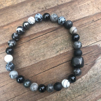 Shungite Amplified Chakra PROTECTION / BOUNDARIES Bracelet ~ Extra Large [#24]