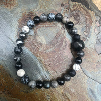 Shungite Amplified Chakra PROTECTION / BOUNDARIES Bracelet ~ Extra Large [#24]