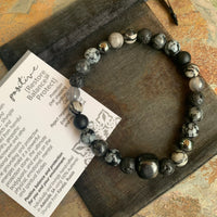 Shungite Amplified Chakra PROTECTION / BOUNDARIES Bracelet ~ Large [#28]