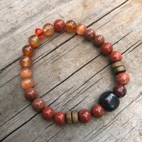 Shungite Amplified SACRAL Chakra Bracelet ~ medium+ ~ [#20]