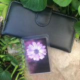 Shungite + CSilver Mobile Phone KiCard ~ EMF Protection ~ PURPLE DAISY