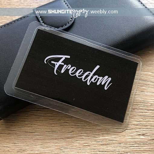 Shungite + CSilver Mobile Phone KiCard ~ EMF Protection ~ FREEDOM