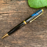 Unique Handcrafted Shungite PEN [One Off] - BLUE [Gold Finish]