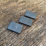 10x Solid SHUNGITE Mobile Phone Plate ~ 21mm x 15mm (BULK BUY)