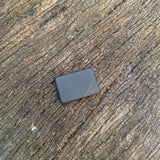 Solid SHUNGITE Mobile Phone Plate ~ RECTANGLE ~ 21mm x 15mm (Adheasive Backing)