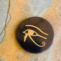 50mm SOLID Shungite Magnet ~ EYE OF HORUS